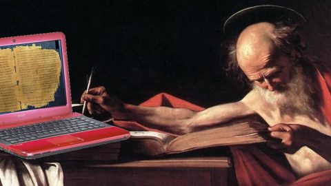 Caravaggio con computer